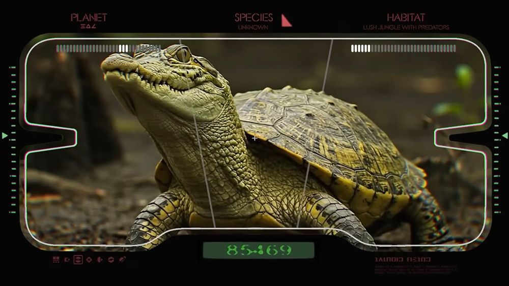 A still showing an animal from AI-generated video Star Wars Field Report