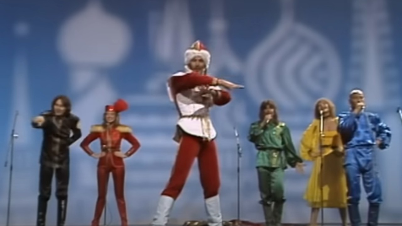 Dschinghis Khan dancing to their hit song, 