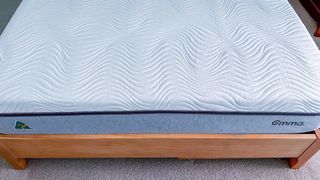 The cover of the Emma Comfort Mattress is in two pieces that are zipped together