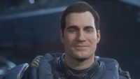 Henry Cavill smiling in a space game that will never come out