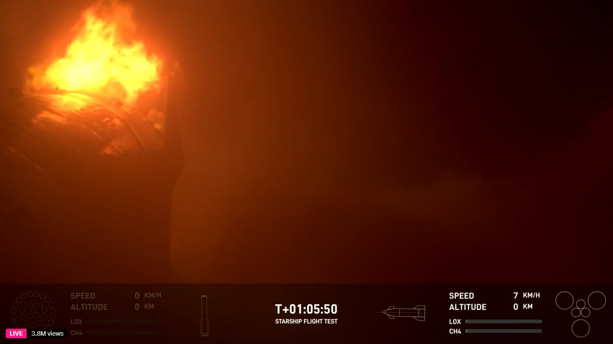 SpaceX's Starship Flight 5 Ship soft-lands in Indian Ocean