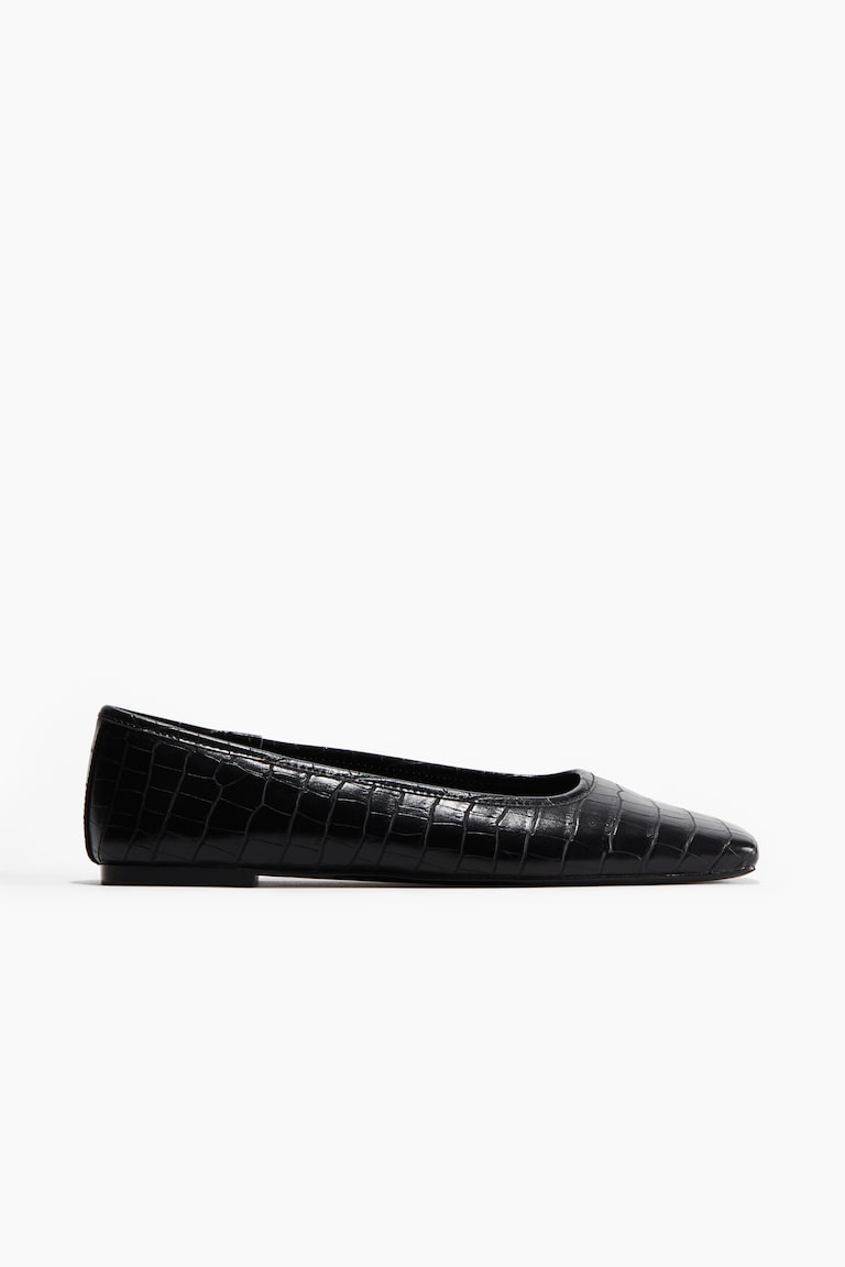 Square-Toe Ballet Flats