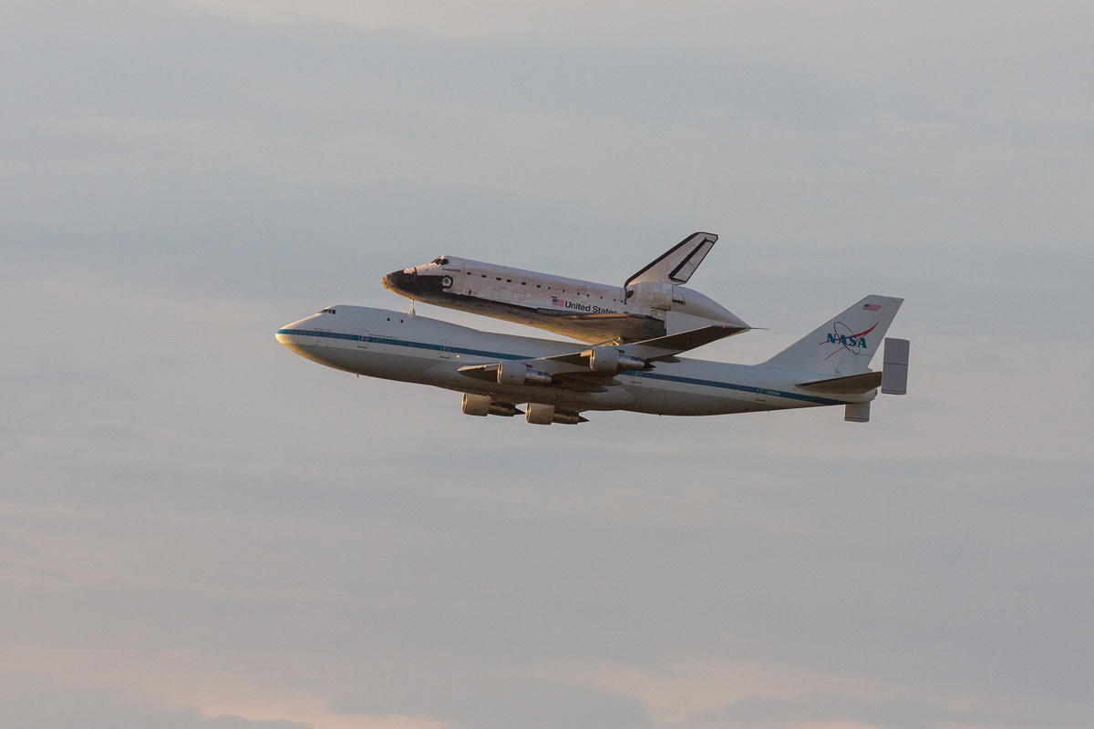 Space Shuttle Endeavour in Sunrise Light