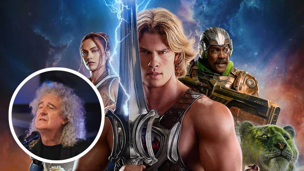 Masters Of The Universe poster with (inset) Brian May headshot