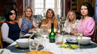 Sarah Greene, Anne-Marie Duff, Sharon Horgan, Eva Birthistle and Eve Hewson in Bad Sisters