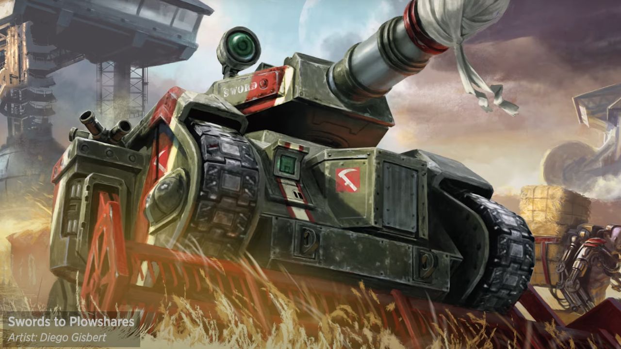 Magic: The Gathering Universes Beyond - Warhammer 40,000 Swords to Plowshares card art