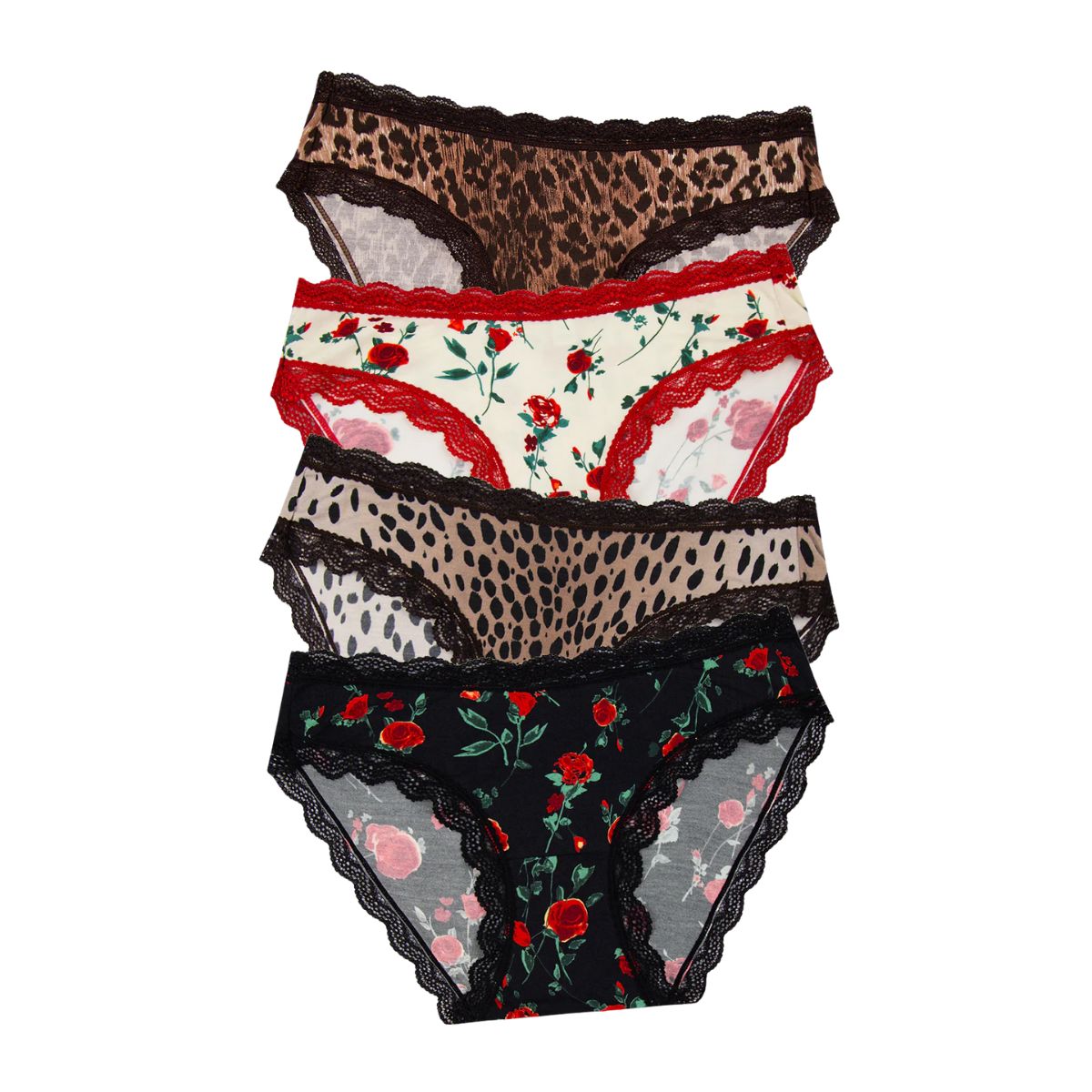 Classic - Four Pack Leopard Rose Multi