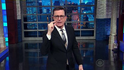 Stephen Colbert tackles first week of President Trump