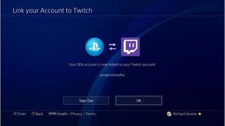 PlayStation Twitch streaming