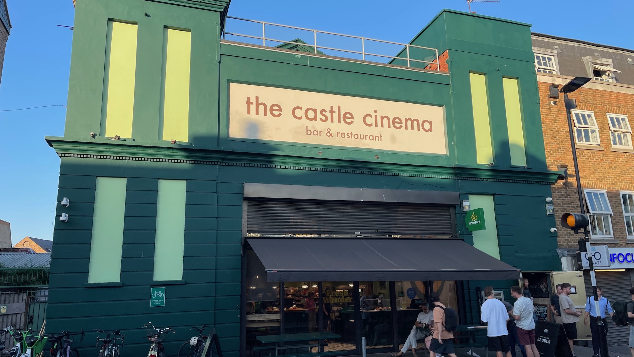 An exterior shot of The Castle Cinema, in Homerton, London.