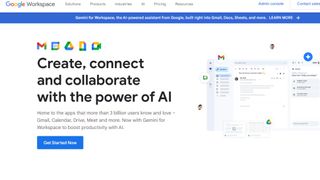 Website screenshot for Google Workspace (October 2024)