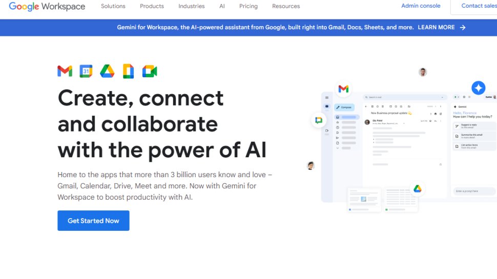 Website screenshot for Google Workspace (October 2024)