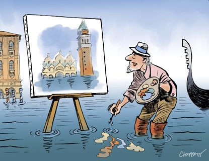 Editorial Cartoon U.S. Venice Floods