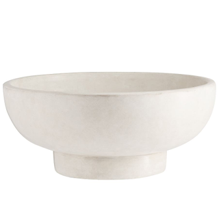 decorative white terracotta bowl