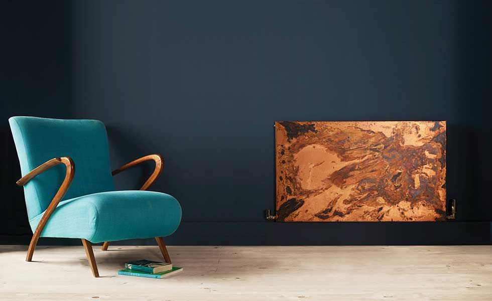 Arteplano acid-etched copper radiator by Bisque