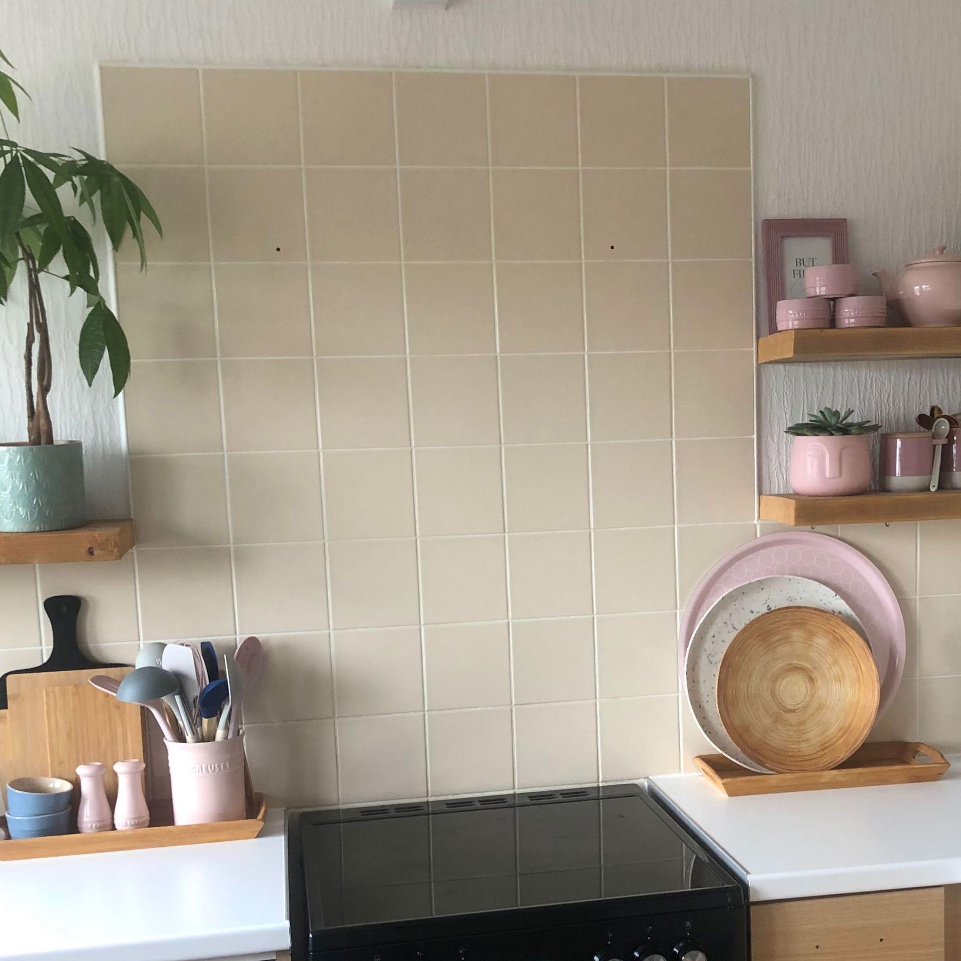 This glamorous gold leaf kitchen tile makeover cost just £20 Ideal Home