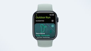 a screenshot of the Apple Watch race route feature