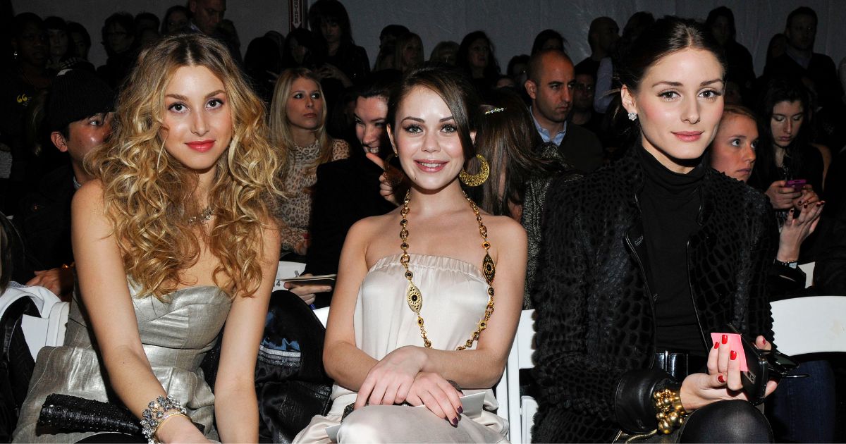 Whitney Port, Alexis Dziena and Olivia Palermo attend The Rebecca Taylor Fall 2010 during Mercedes-Benz Fashion Week at Bryant Park on February 14, 2010