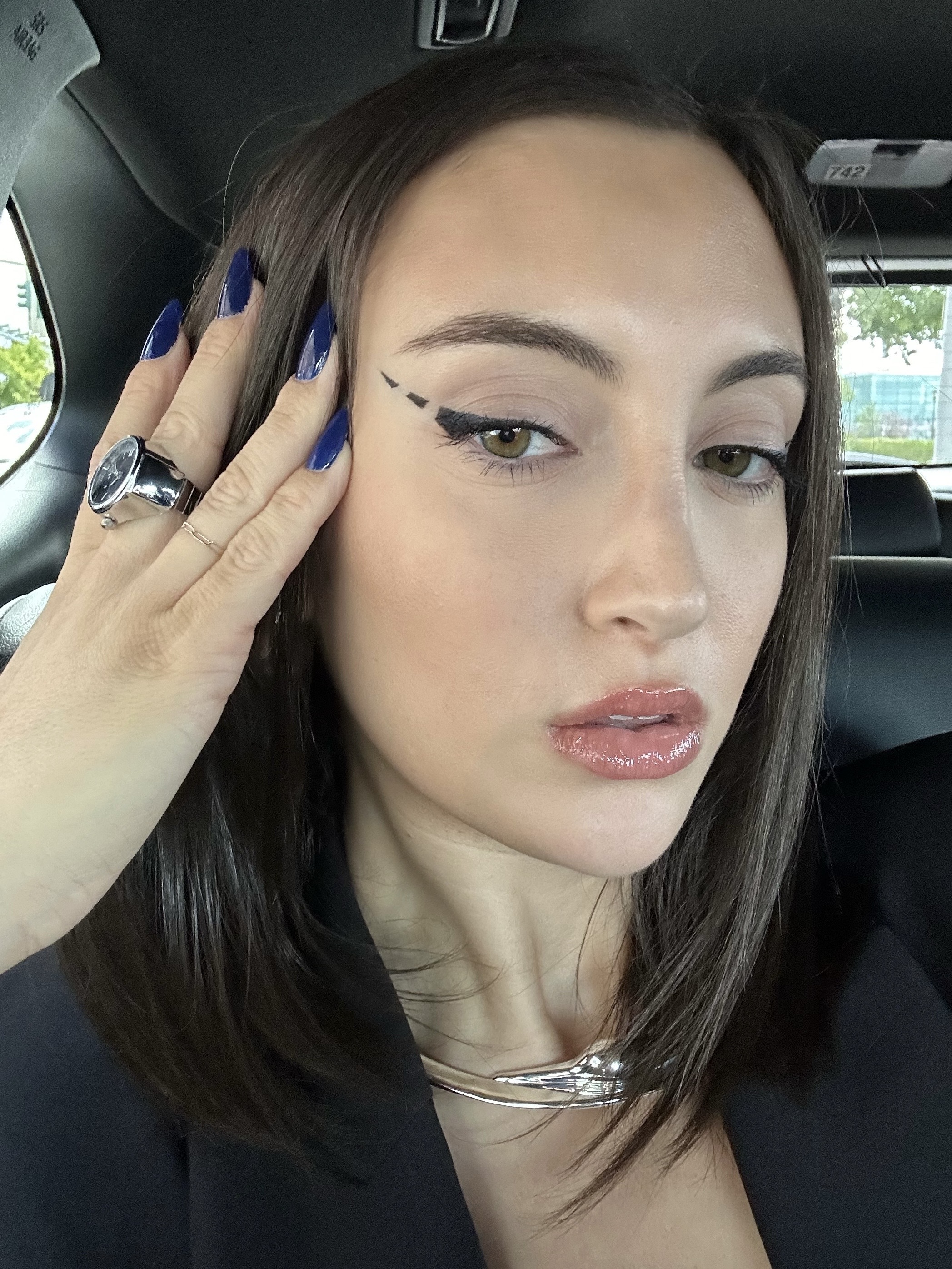 Alyssa Brascia wearing graphic liner.