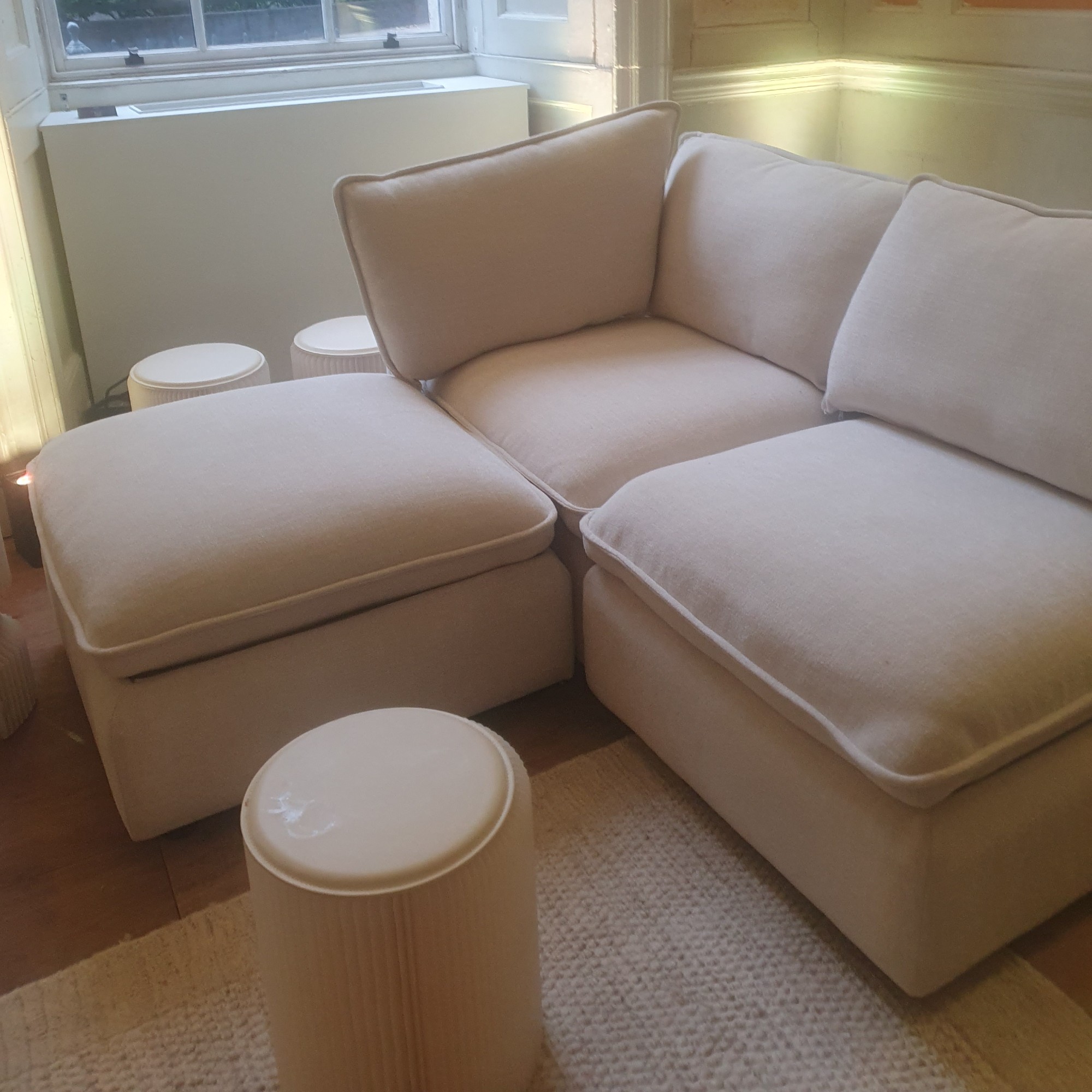 Next's Crosby modular storage sofa in oyster at the Next autumn/winter 2025 press preview