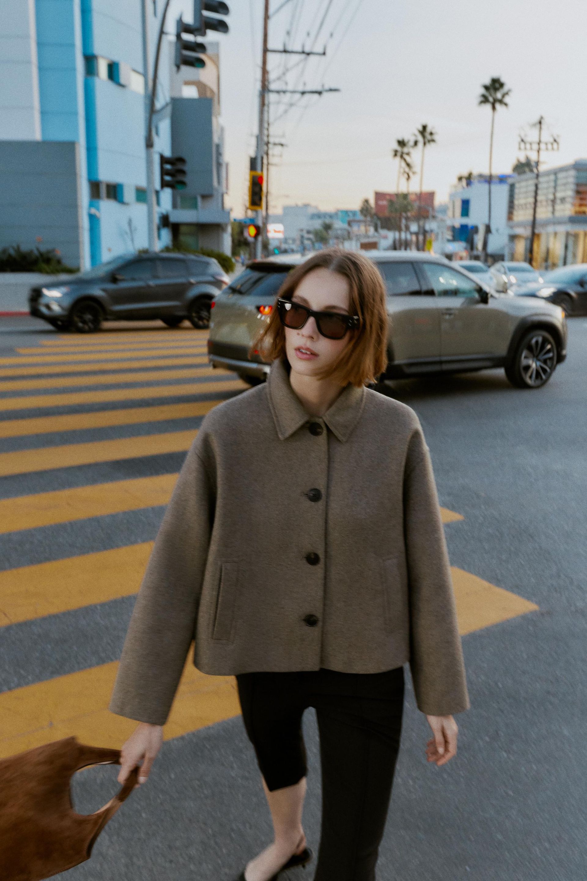 Wool Blend Short Coat