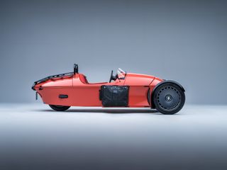 Super 3 sports car with panniers