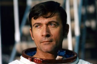John Young, seen here training for NASA’s Apollo 16 moon landing mission in December 1971, died on Friday, Jan. 5, 2018 at the age of 87. 