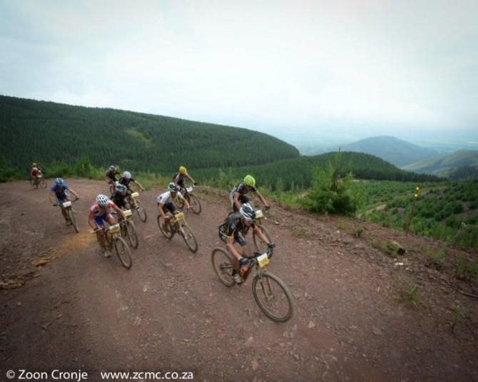 The main chase up the KOM climb