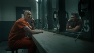 Rick Flag Sr. meeting with Lex Luthor in prison in Peacemaker Season 2