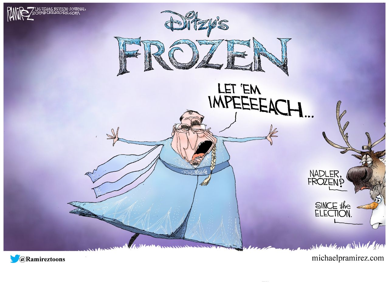 Political Cartoon U.S. Nadler Disney Frozen Let Em Impeach