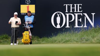 The first hole at Royal Pprtrush for the Open Championship