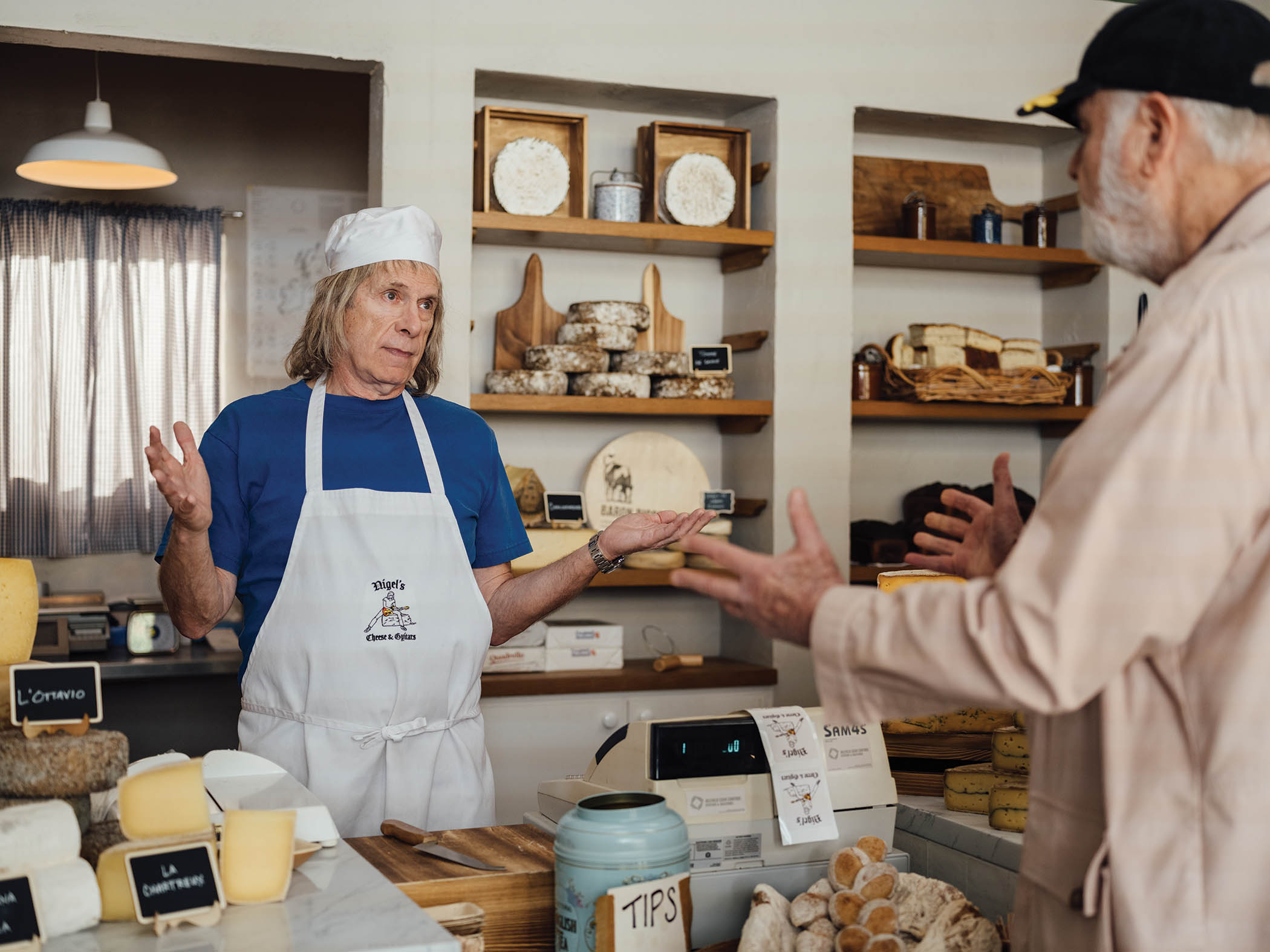 Still from Spinal Tap II: The End Continues, a mockumentary that follows the UK rockers from the stage to the cheese shop, navigating the digital world and paying respects to musical greats.