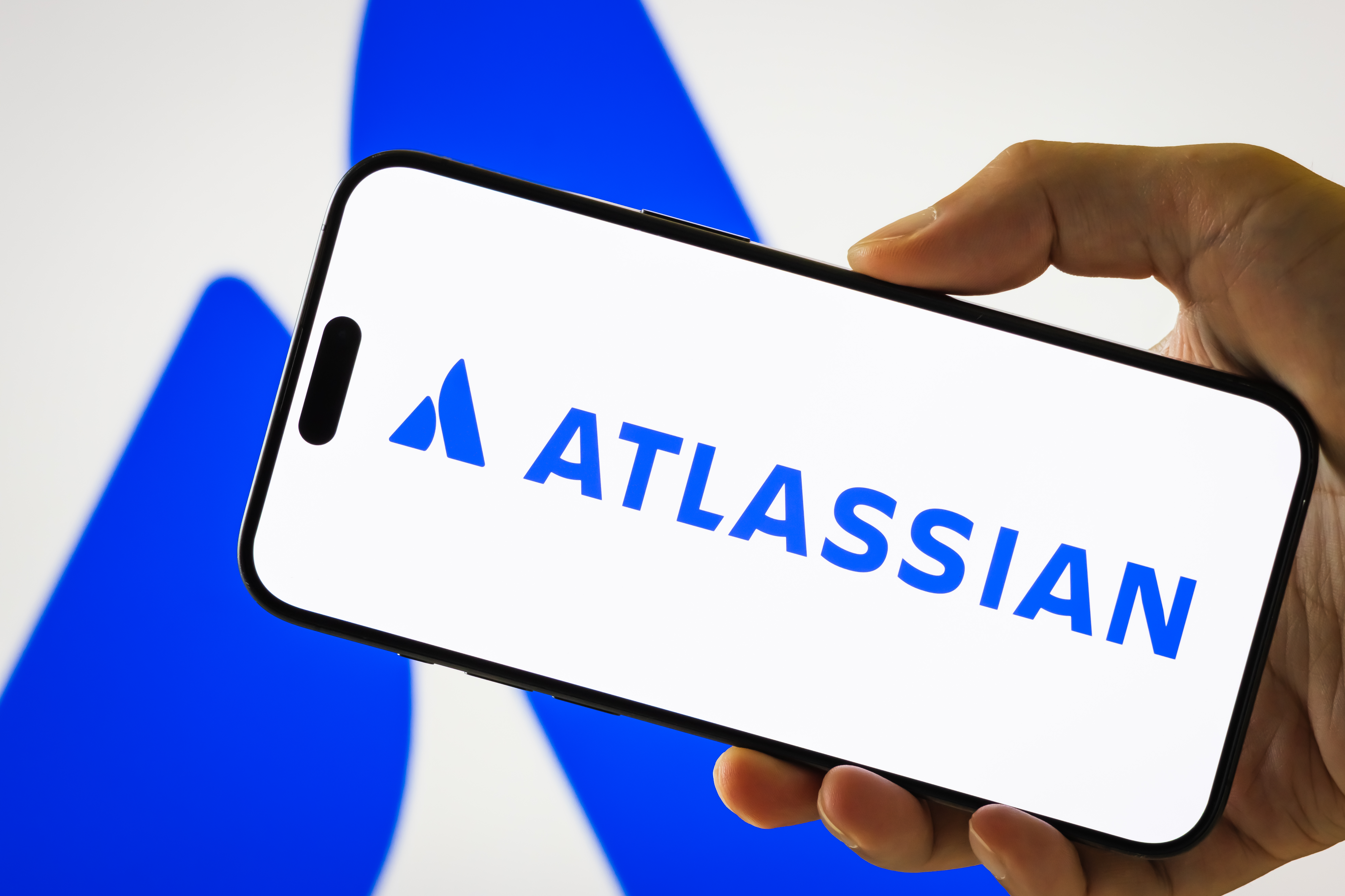 Atlassian logo on smartphone