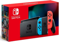 Nintendo Switch with Neon Blue and Neon Red Joy-Con