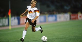 Soccer: FIFA World Cup Final: West Germany Juergen Klinsmann (18) in action vs Argentina at Stadio Olimpico. Rome, Italy 7/8/1990 CREDIT: George Tiedemann (Photo by George Tiedemann /Sports Illustrated via Getty Images) (Set Number: X40022 TK3 R7 )