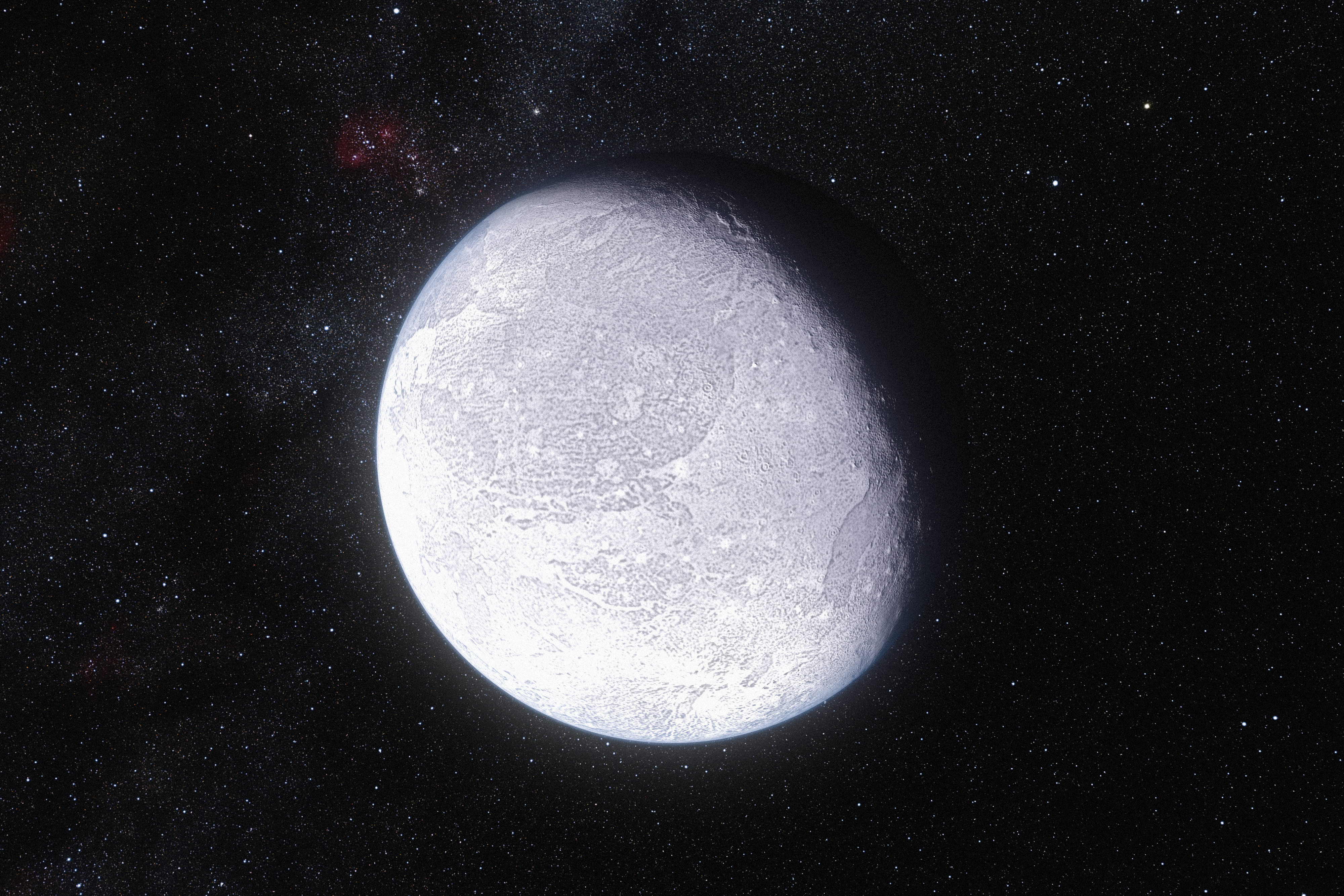 Artist’s impression of the dwarf planet Eris.