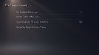 Ps5 Console Restrictions Copy