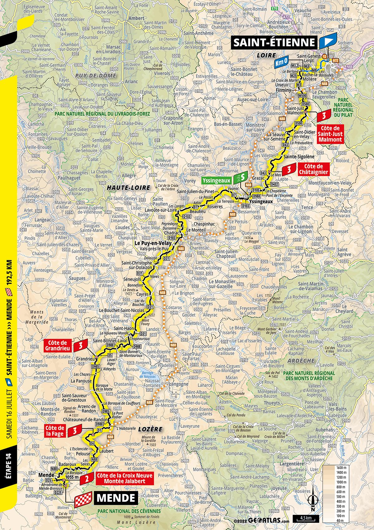 Maps and profiles of the 2022 Tour de France