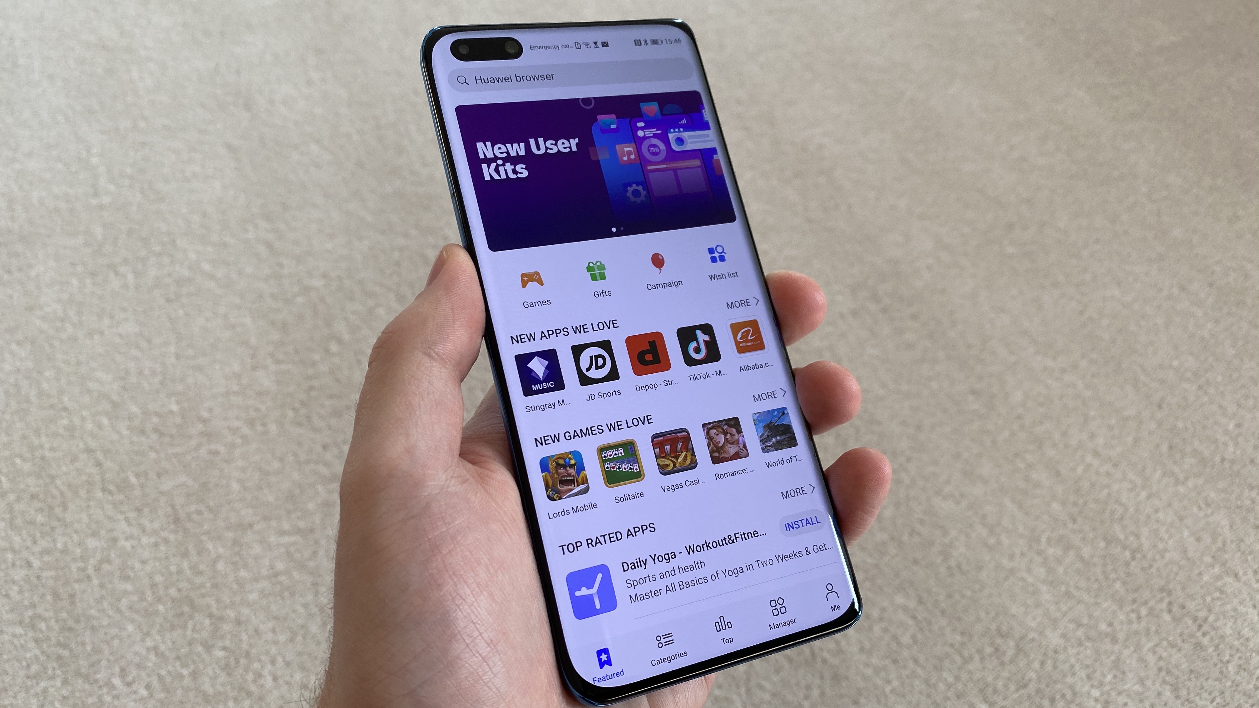 curved phone displays: Huawei P40 Pro