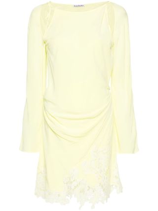 Acne Studios Yellow Lace Trim Dress | Browns