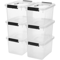 JUJIAJIA 6 Quart Clear Storage Latch Boxes: was $38 now $26 @ Amazon