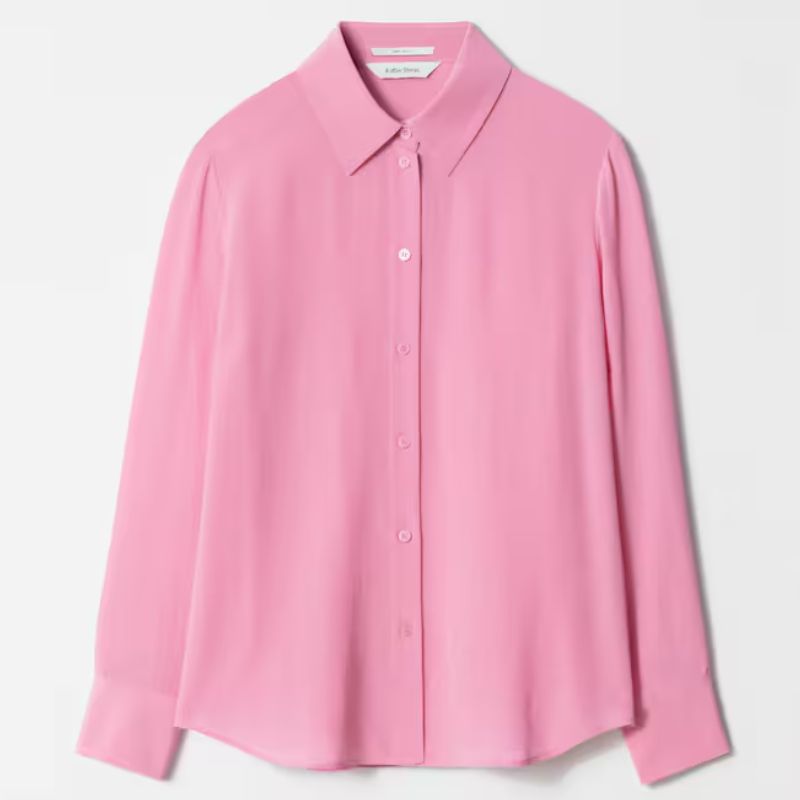 pink silk shirt from &amp;amp; Other Stories
