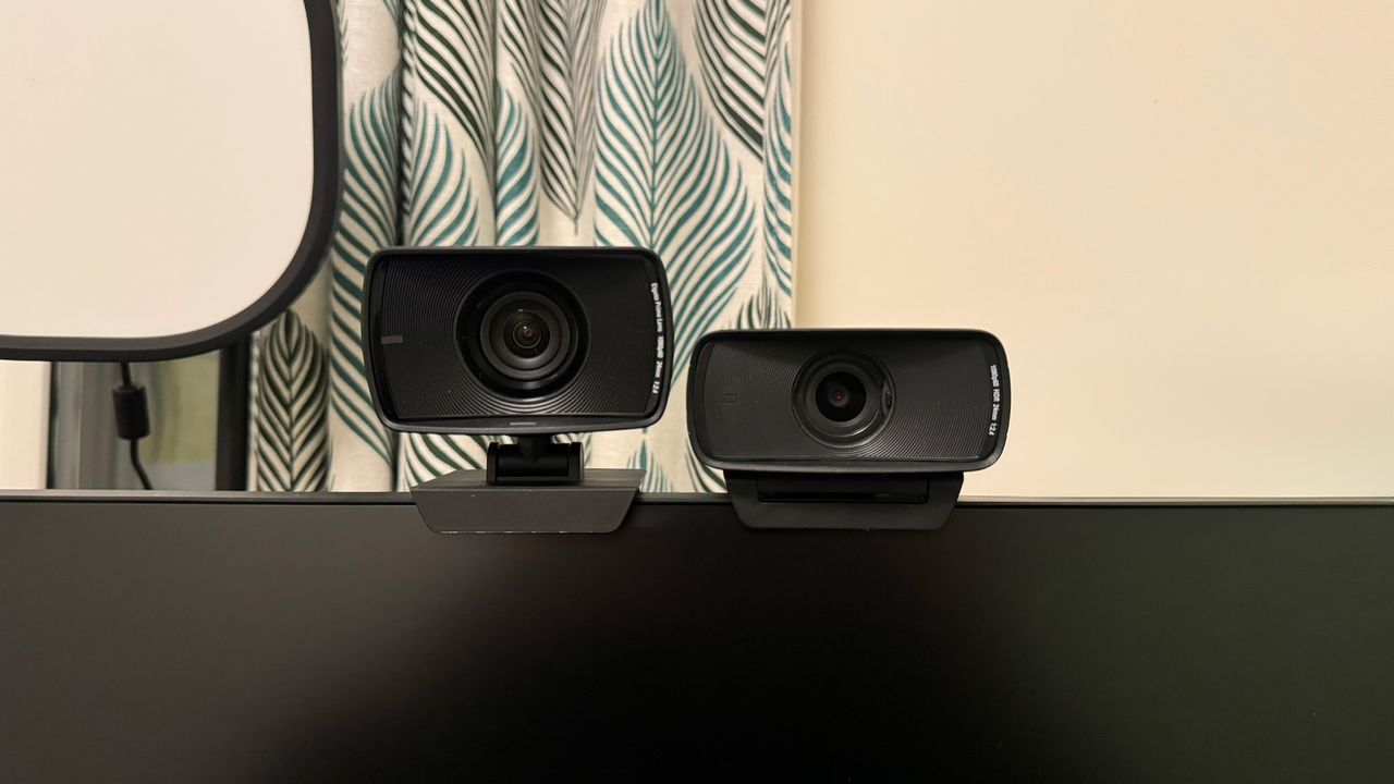 Elgato Facecam MK2 next to the original Facecam