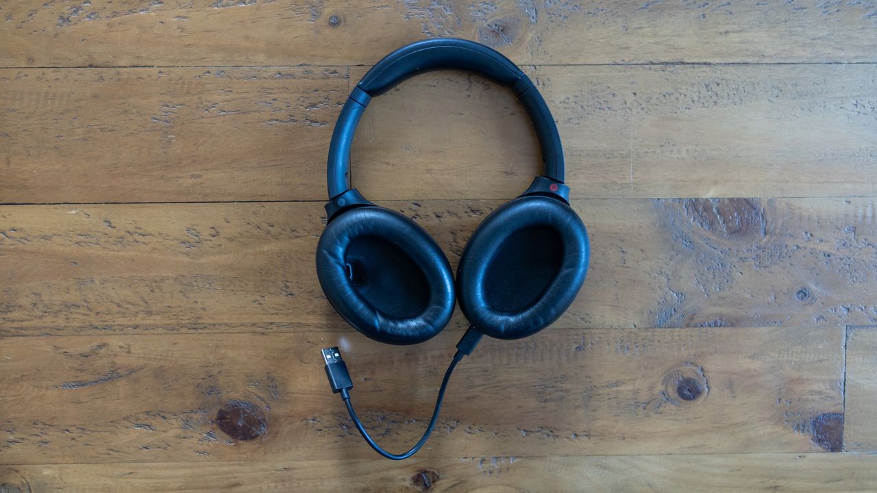 Sony WH-1000XM4 headphones in use