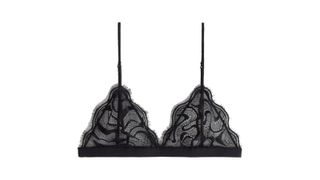 black & Other Stories Swirl Embroidered Triangle Bra, one of w&h's best bralettes picks