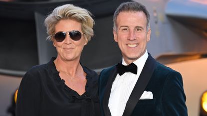 Hannah Summers and Anton Du Beke attend the Royal Performance of "Top Gun: Maverick" at Leicester Square on May 19, 2022 in London, England. 