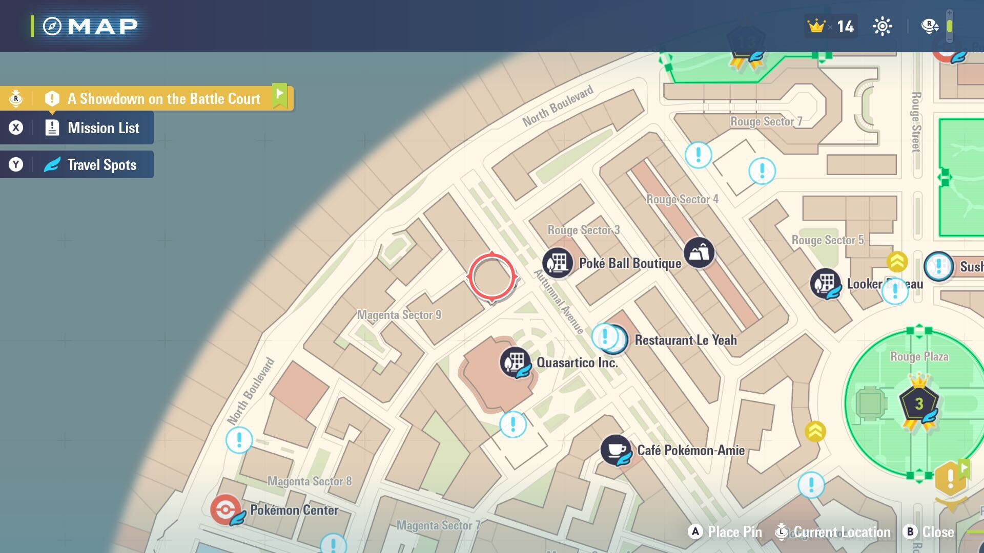 Map location for Alpha Riolu in Pokemon Legends: Z-A