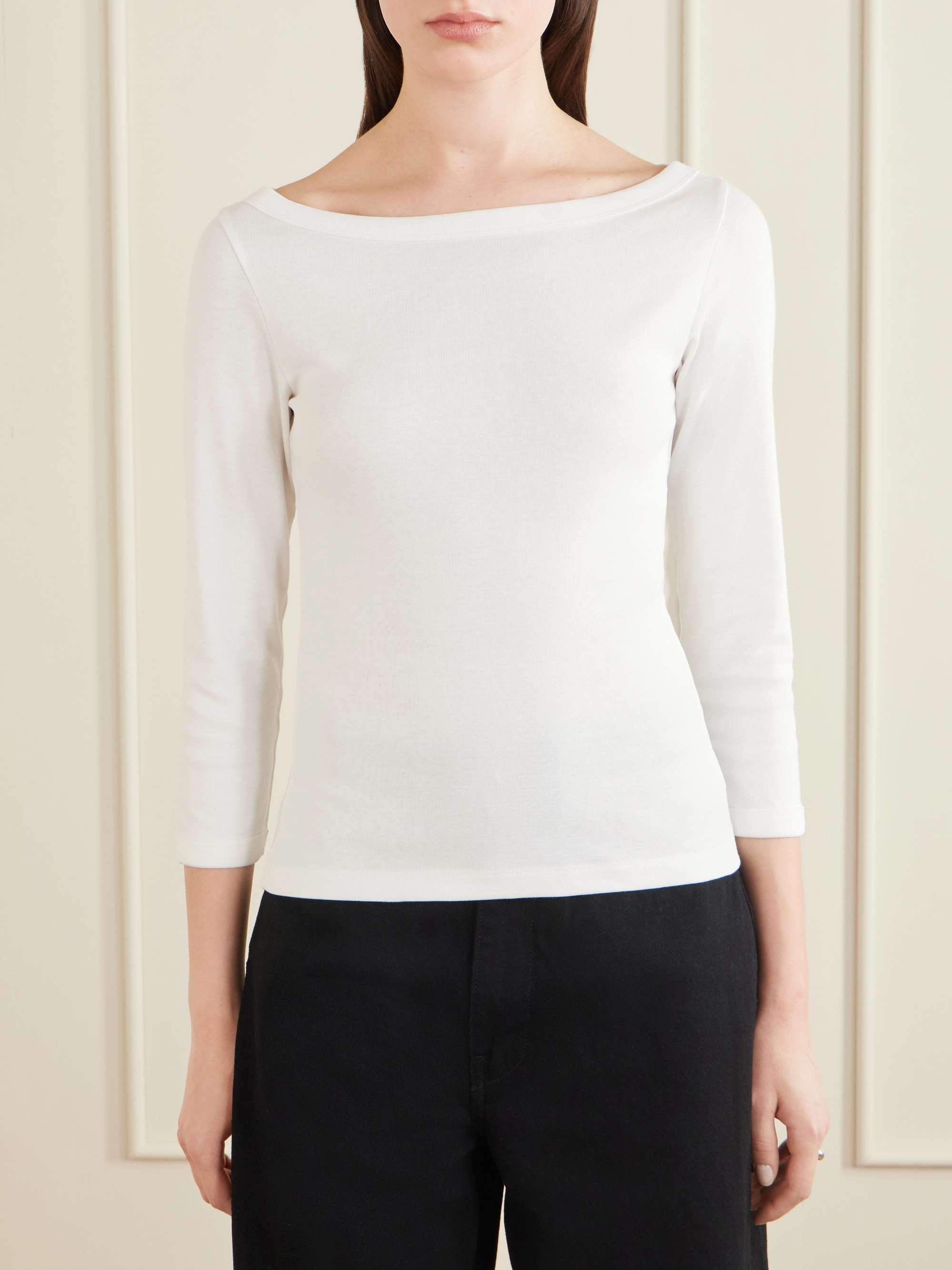 Steffi Ribbed Organic Cotton-Jersey T-Shirt
