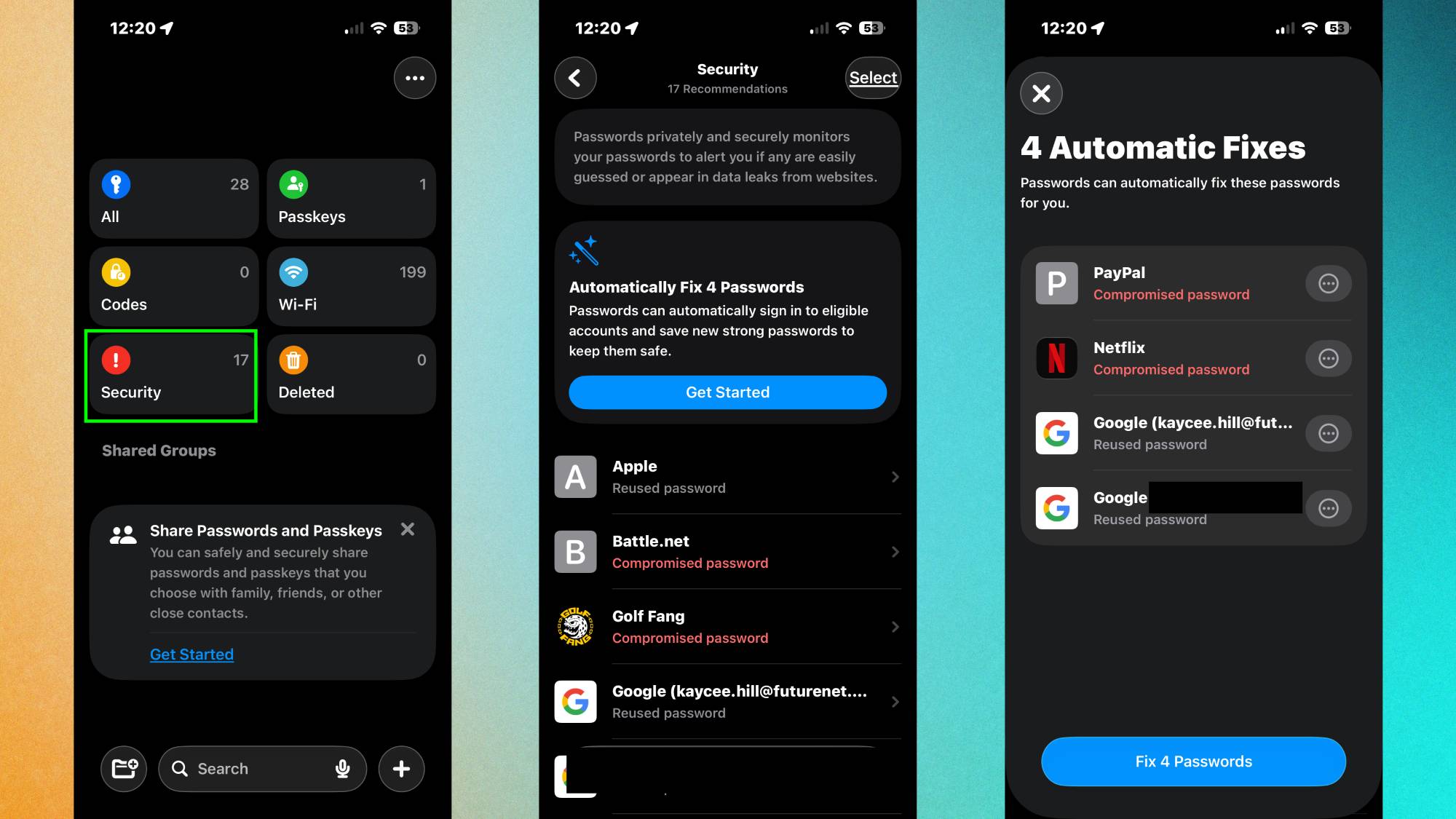 Automatically fix weak passwords iOS 27