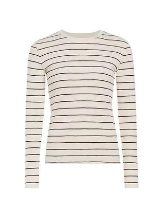 Striped Cotton-Blend Crewneck Long-Sleeve T-Shirt